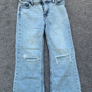 SO Light Blue Distressed Flare Jeans